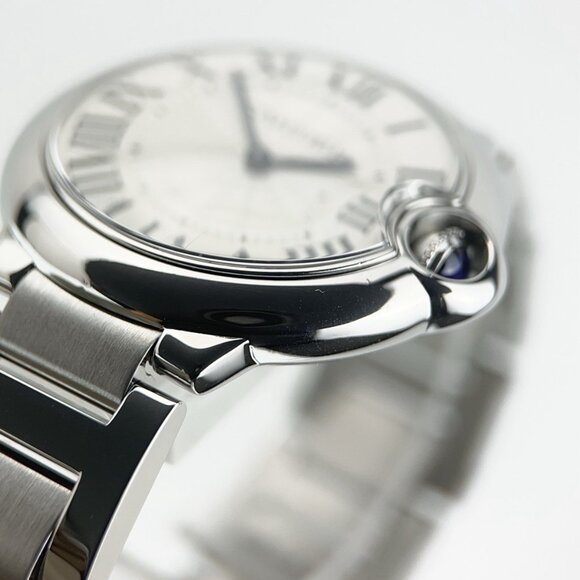 Cartier Ballon Bleu Stainless Steel Silver Dial 36mm Quartz Men’s Watch W69011Z4 - Picture 6 of 10